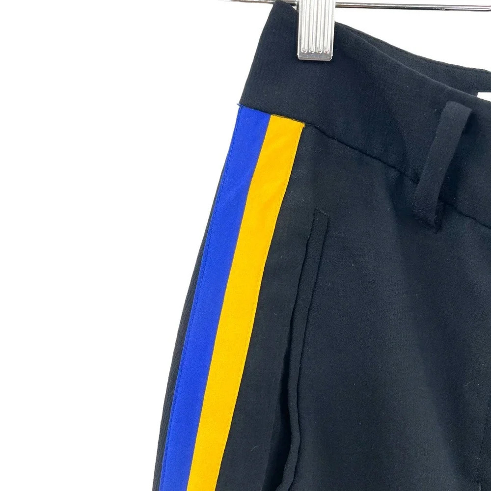 Aritzia Wilfred Jallade Trouser Pants Black Blue Yellow Stripe Size 0 - Picture 5 of 9
